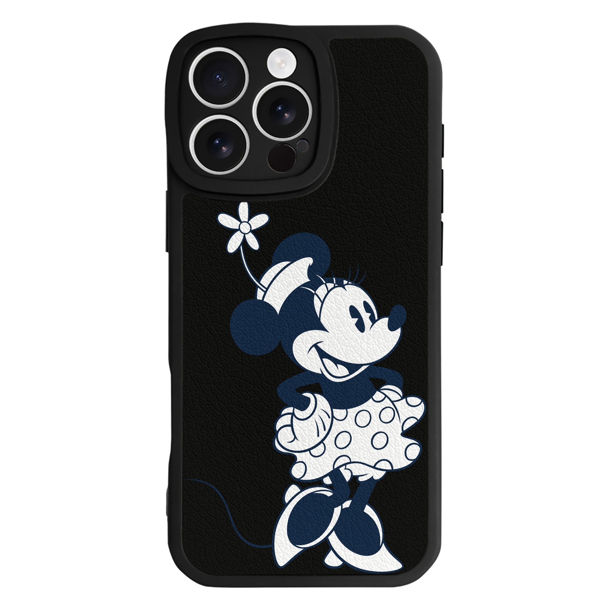 （画像用） ミッキーマウス Mickey Mouse 【iPhone 16シリーズ対応】シリコンスマホケース（レザー調） 材質：シリコン